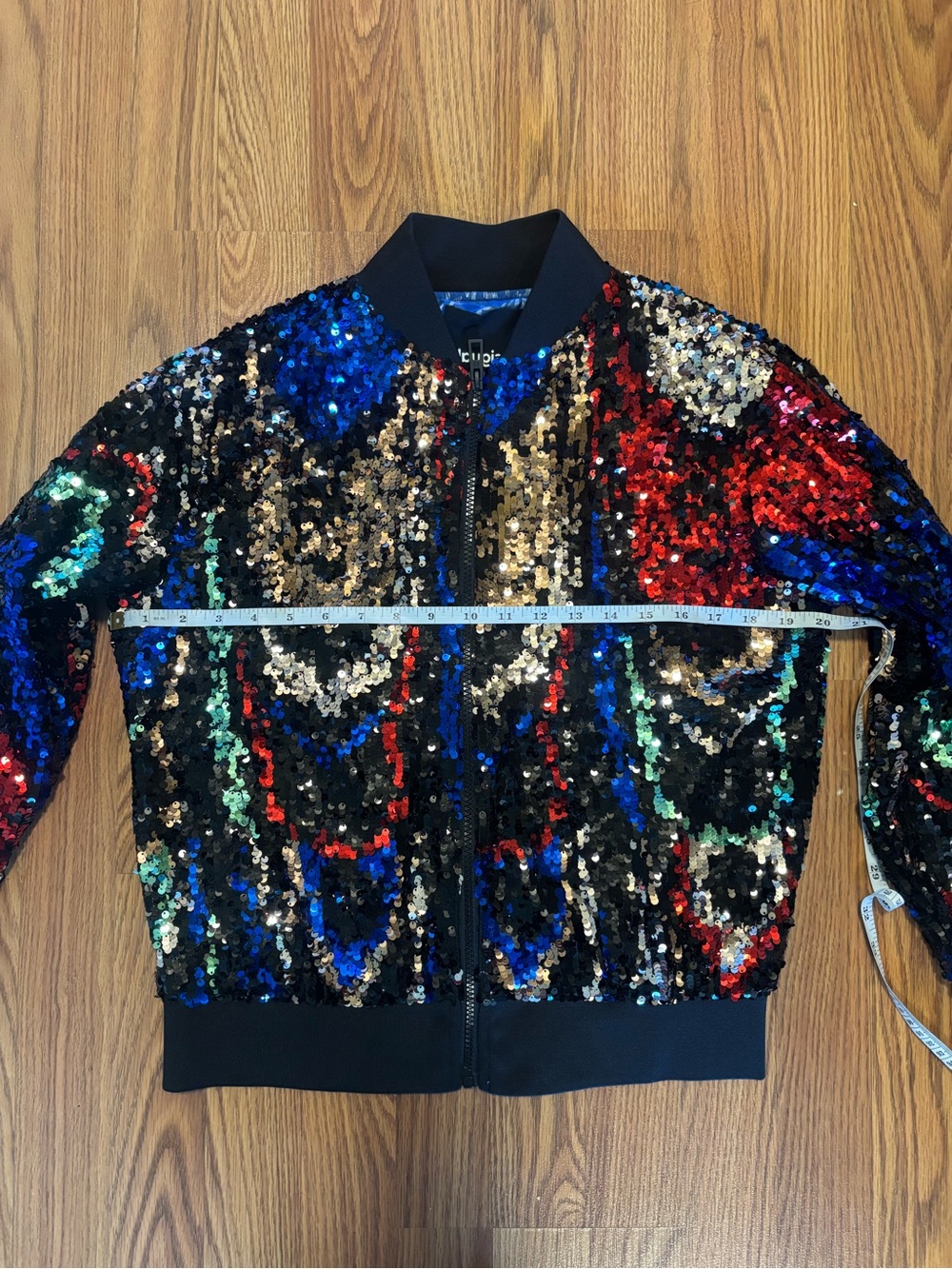 ✨ Stunning Desigual Multi-Color Sequin Bomber Jacket ✨ - Picture 5 of 12
